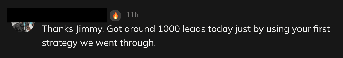 Tony Redshaw — 1,000 leads with 1 strategy