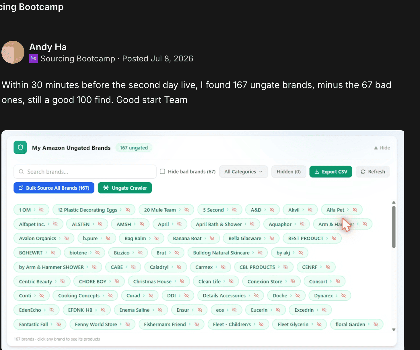 Andy Ha — 167 brands in 30 minutes
