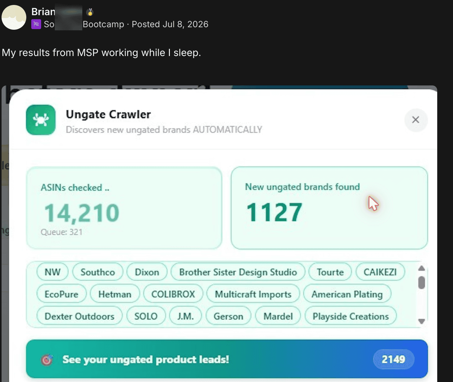 Brian L. — 1,127 brands