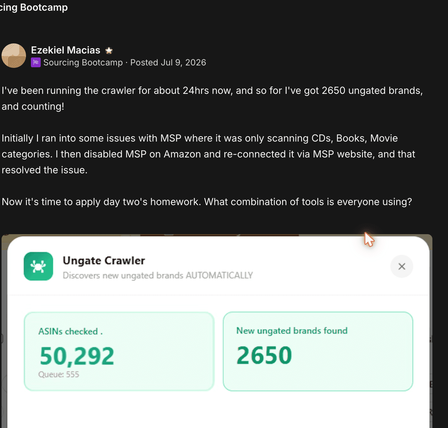 Ezekiel Macias — 2,650 brands in 24 hours