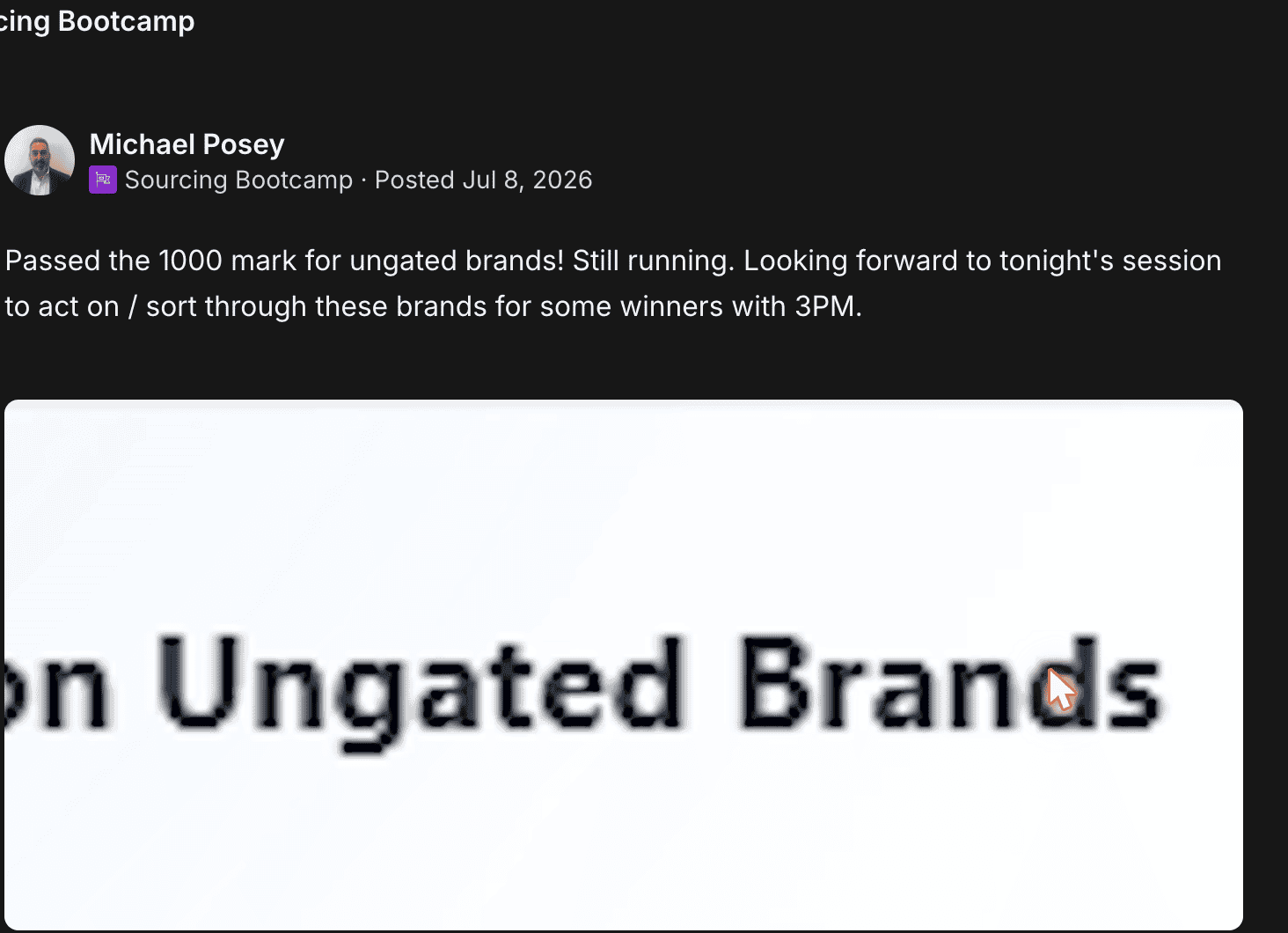 Michael Posey — passed 1,000 brands